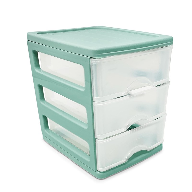 Plastic Desktop Storage Unit with Drawers, Stationary Arts Drawer Desktop