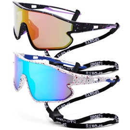 Revemo 3 Pack Kids Baseball Sunglasses, UV400 Sports Shades for Boys & Girls, Running, Lightweight TR90 Frame