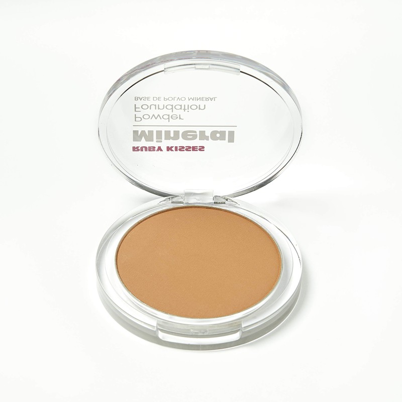 Ruby Kisses Mineral Pressed Powder Foundation, Medium to Full Coverage