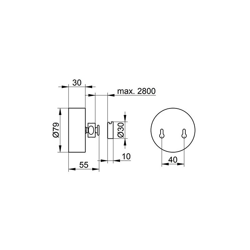 Keuco 04979070001 Washing Line with Wall Holder