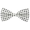 cravateSlim White and Black polka dots Bow Tie