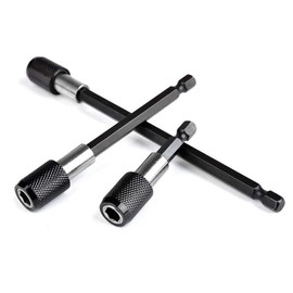 Bestgle 3 Pcs 1/4 Inch Hex Shank Dril Bit Extension Quick Release Magnetic Screwdriver Bit Holder Set, 60mm/ 100mm/ 150mm Length
