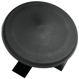 Deltech Manufacturing 3-1/4" Round Light Pole Top Cap- Black Plastic