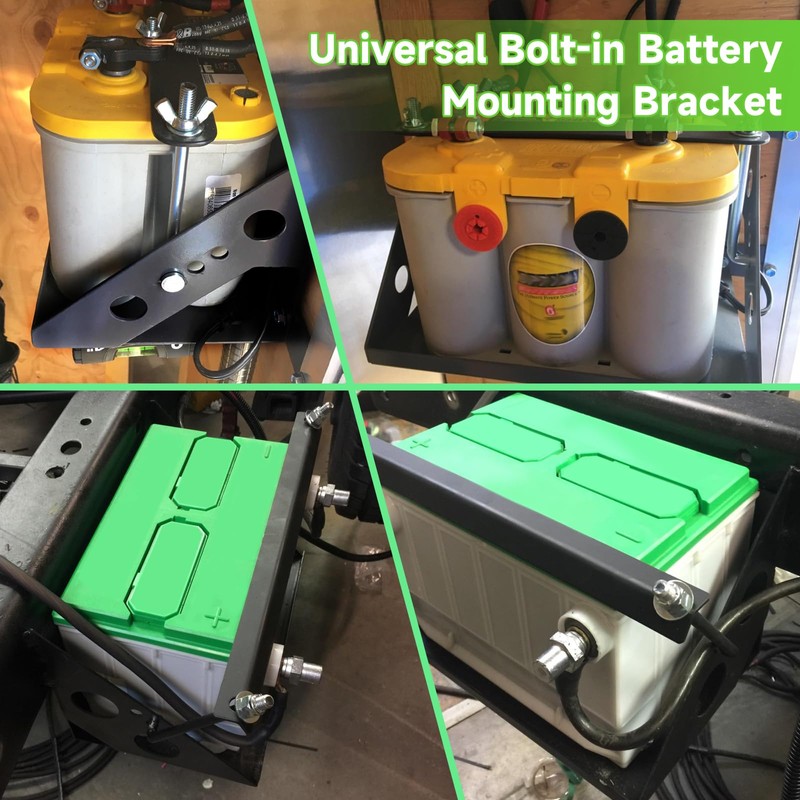 XIKOBY Universal Battery Mounting Tray, Battery Holder Bracket Compatible with