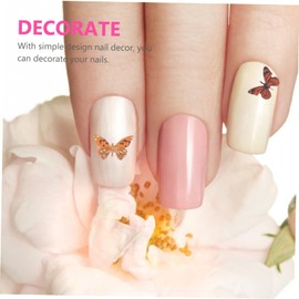 BIUDECO 6 Boxes Butterfly Nail Art Sequins Nail Rhinestones DIY Manicure Gems Decor