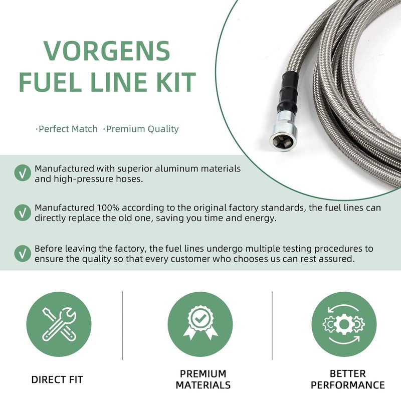 VORGENS Fuel Line Kit Fit for Chevy HHR, 2006-11|Cobalt, 2005-10|Pontiac