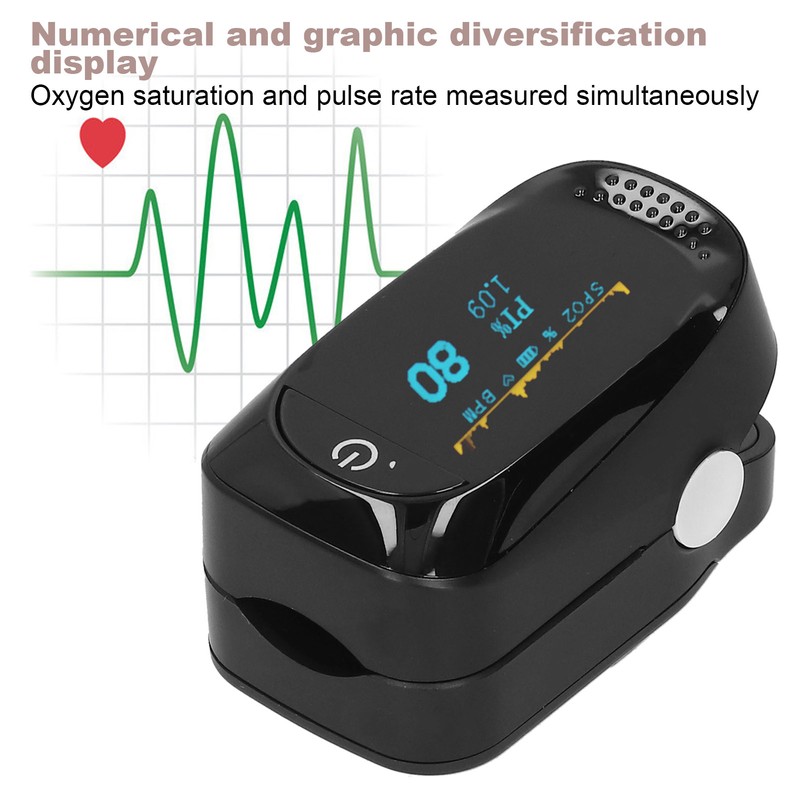 Infrared Measurement OLED Fingertip Pulse Oximeter Blood Oxygen Saturation Monitor