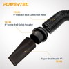 POWERTEC Black 70128 4-Inch Flexible Dust Collection Hose, 4 Inch