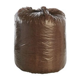 Stout by Envision 30 Gallon 30" x 36" Controlled Life-Cycle Plastic Trash Bags, 60 Bags Per Case, Brown, Made in America (G3036B80)