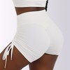 Women's High-Waisted String Yoga Pants with Peach Hip Design Sport XL/Black 5ea