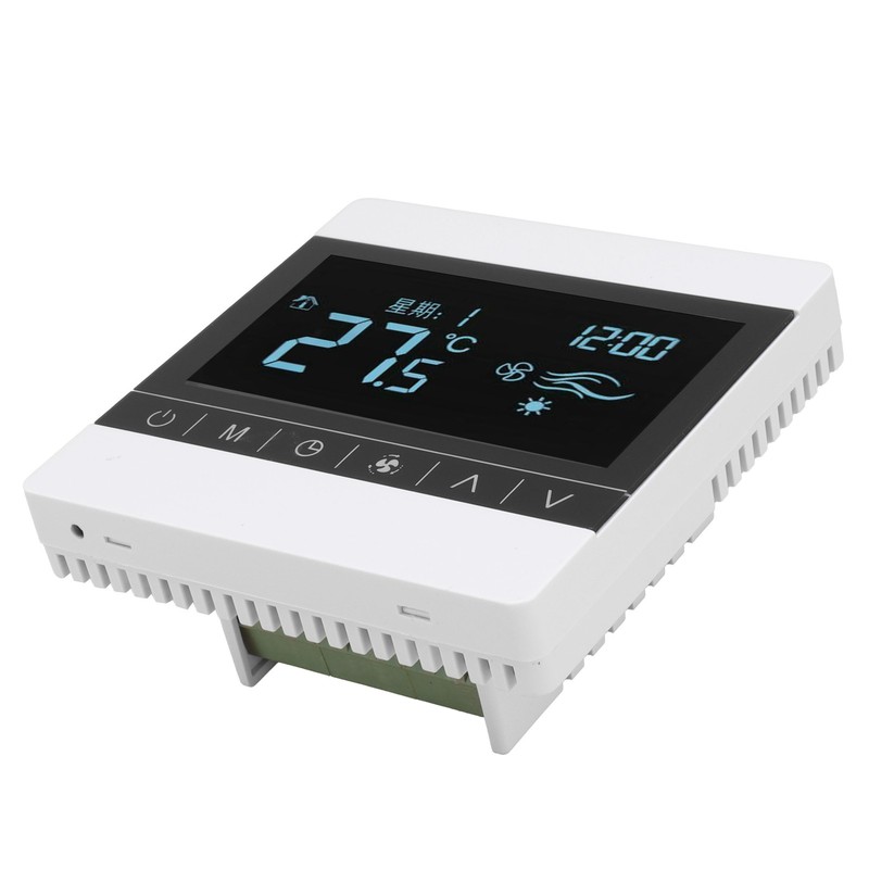 AC220V Touch Screen Thermostat WallHanging Stove Temperature Controller for Water/Floor