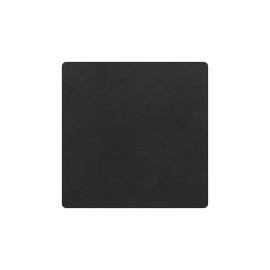 Lind DNA Square Nupo Glass Mats, Leather, Black, 2-Piece
