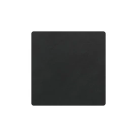 Lind DNA Square Nupo Glass Mats, Leather, Black, 2-Piece