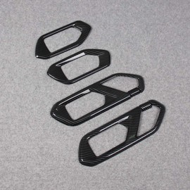RUIQ Toyota New Model Raize 200 Series Dedicated Interior Front Rear Inner Door Handle Garnish Toyota RAIZE Dedicated Design (Carbon Fiber Black Finish)