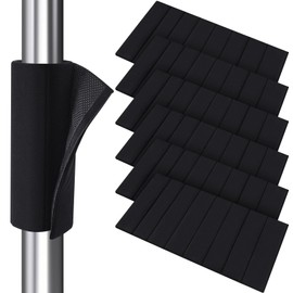 Mindsoft 6 Pcs Garage Pole Padding with Anti Slip Fabric 12 x 24 Inch Black Basement Pole Wrap Basement Pole Cover