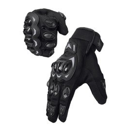 Mmhpluos Motorcycle Gloves with Hard Knuckle - Touchscreen, Anti-Slip, Airsoft, Motocross Dirt Bike Bicycle ATV UTV Gloves (Grey, XXL)