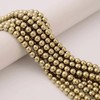 JM Design Titanium Hematite Pyrite Tone Smooth Round Beads Size