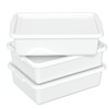 Doryh 3 Pack Commercial Bus Tubs with Lids, 13 L