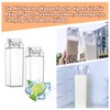 Pack of 2 Milk Carton Water Bottle, 1000 ml Clear