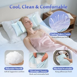 Mybow Beauty Pillow for Sleeping on Back, Anti Wrinkle Aging Pillow for Women, Back Sleeper Pillows Neck Support, Keep Head Straight, Wrinkle Prevention, Face Head Stabilizing Positioner (Blue)