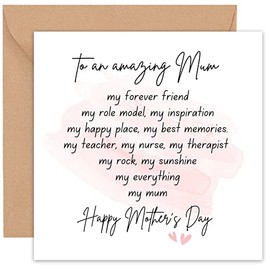 Felbridge Studio - Mothers Day Card - Cards for Mum - Mothers Day Card Funny - From Daughter Son Both of Us Kids Wife Husband - Step Mum Mom Mam - 14cm