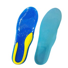 Gel Insoles, Sports Insoles Shock Absorption Massage Arch Support Orthotic Shoe Inserts for Boots Hiking Running Trainers Men and Women Everyday Use (8-13 US Men)
