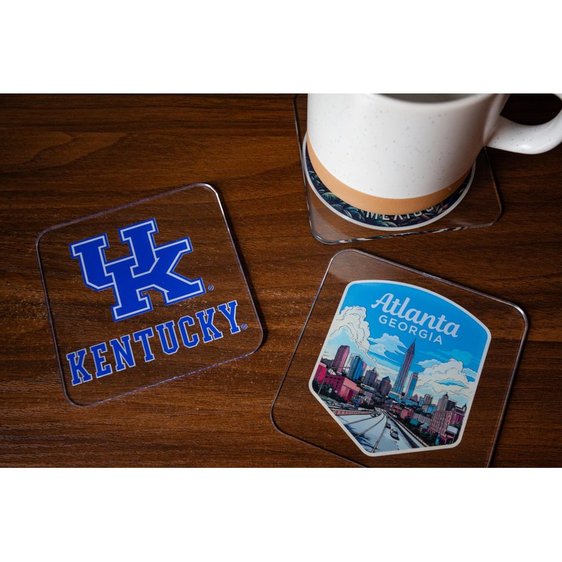 Monaco Monaco Souvenir-Home Decoration 4x4-Inch Coaster Acrylic 4 Pack
