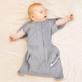 Mikccer Sleep Sack Swaddle Baby, Sleepsack Newborn for 3-6 Months, Swaddle Blanket Bottom with 2-Way Zipper, Easy to Change Diapers, Adapt to Arm in Out, TOG 1.0, Pink, Medium