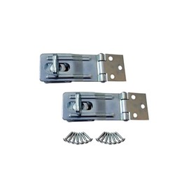 QCAA HASP and Swivel Staple, 3-1/2", Steel, Zinc Plated, 2 Pack, Made in Taiwan