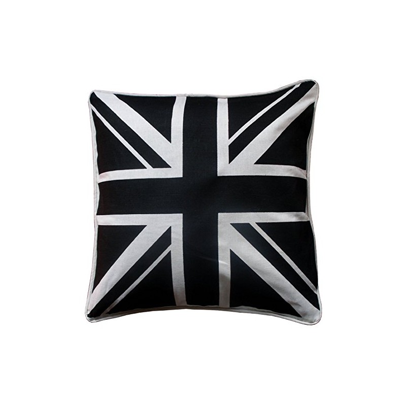 ||JaaZ Textile||__Black & White Union Jack UK Flag Cushion Covers__Pure