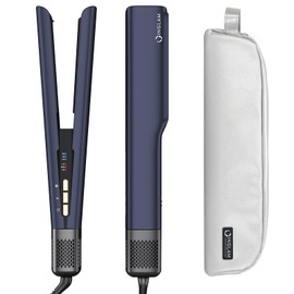 IG INGLAM Air Straightener, Style from Wet Hair, 2.2" Hair Dryer Straightener, 200M Negative Ionic, One-Step Air Straight for Medium and Long Length(14"-30"), Prussian Blue