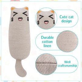 GSrenyu 4 Pieces Catnip Cat Toys,Cat Nip toys for Cats Chew Toy for Pet Cats Playing Chewing Teeth Cleaning