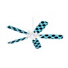 Kearas Polka Dots Black And Blue - Ceiling Fan Skin