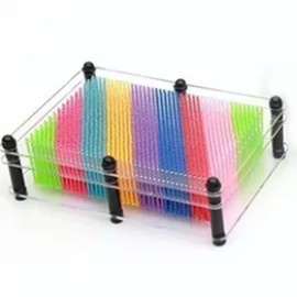 3D Pin Art Board Toy Colorful Improve Imagination Incredibly Patterns Handprint Pin Mold for Kids Transparent Board