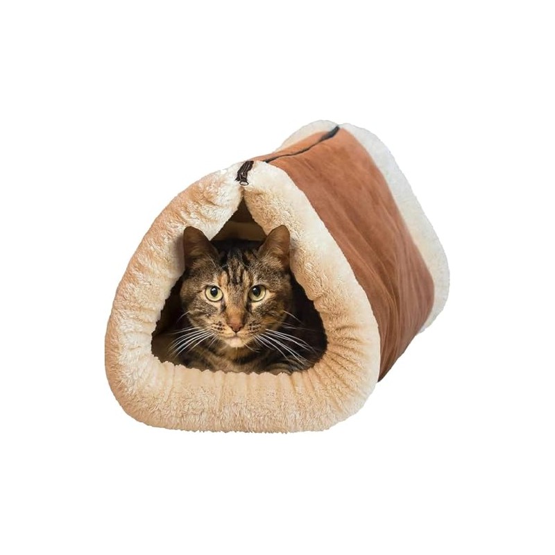 SAPRA | 2-in-1 Convertible Cat Bed, Tube to Mat Design,