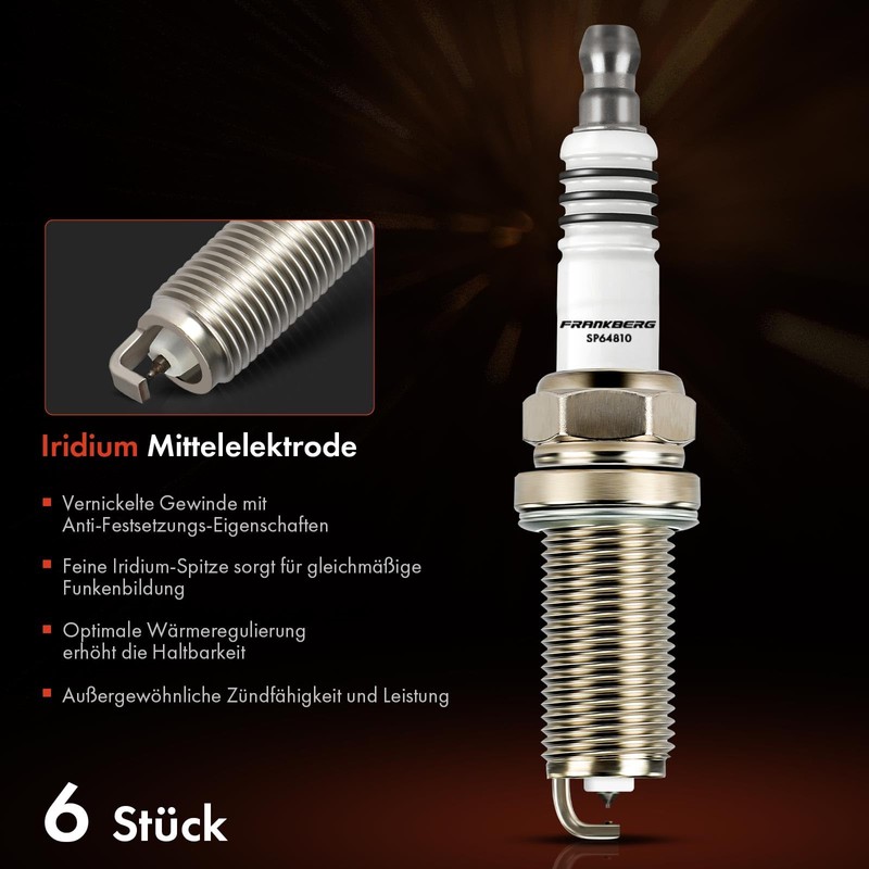 Frankberg 6x Spark Plug Spark Plugs Compatible with XC60 156