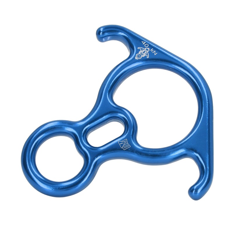 Descender Gear Aluminium Alloy 40KN Pulling Force Ox Horn Shaped