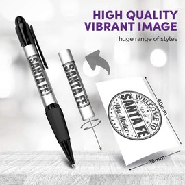 Beautiful and comfortable Set of 2 Matching Pens BW - Welcome To Santa Fe New Mexico USA #40492