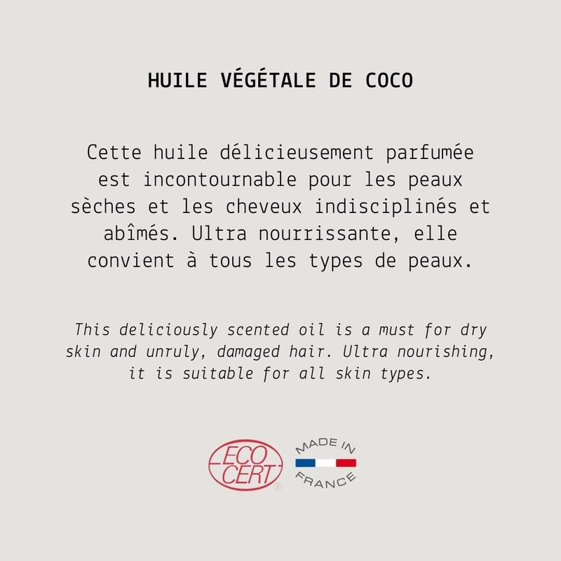 Coconut Organic Vegetable Oil - MY COSMETIK - 100 ml