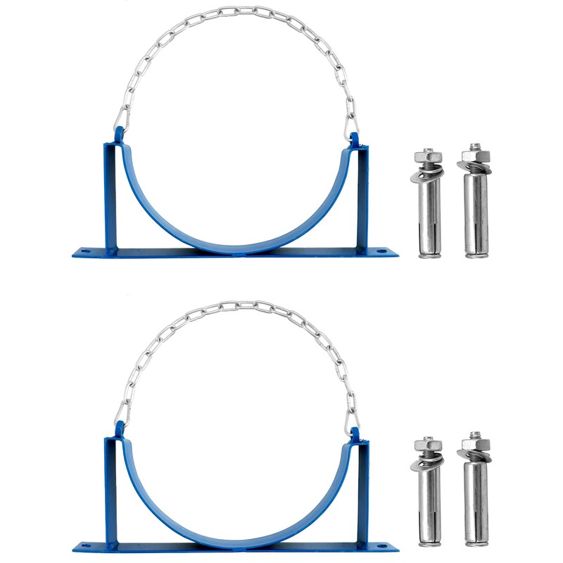 QWORK Steel Wall-Mounted Bracket for Cylinder, 2 Pack Gas Cylinder