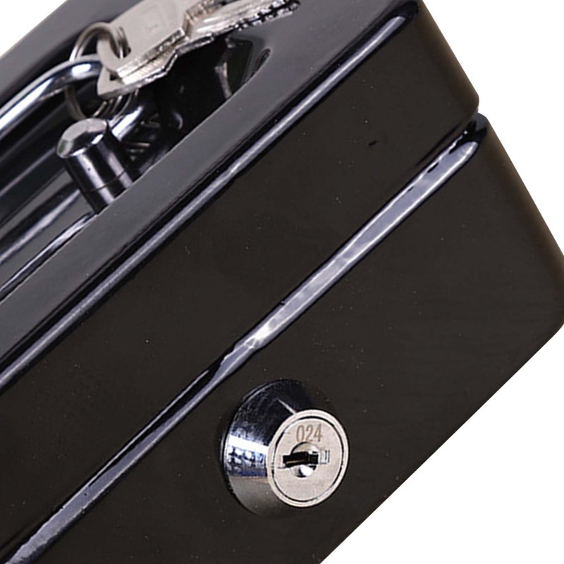 Cash Box with Money Tray Metal Storage Safe Lock Box