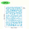 12 Sheets Letter and Number Stickers, Alphabet Number Stickers, Mailbox