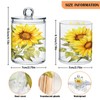 ALAZA 2 Pack Qtip Holder Sunflower Bouquet, Cotton Swab Dispenser