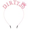 SuPoo Pink Dirty 30 Headband 30th Birthday Crown 30th Birthday