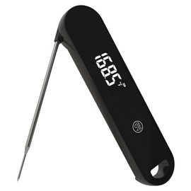 Digital Meat Thermometer, Fold Probe Thermometer Instant Read Within 0.5sec, IP67 Waterproof,for Cooking,BBQ,Grilling,Oven,Smoker LONNMETER