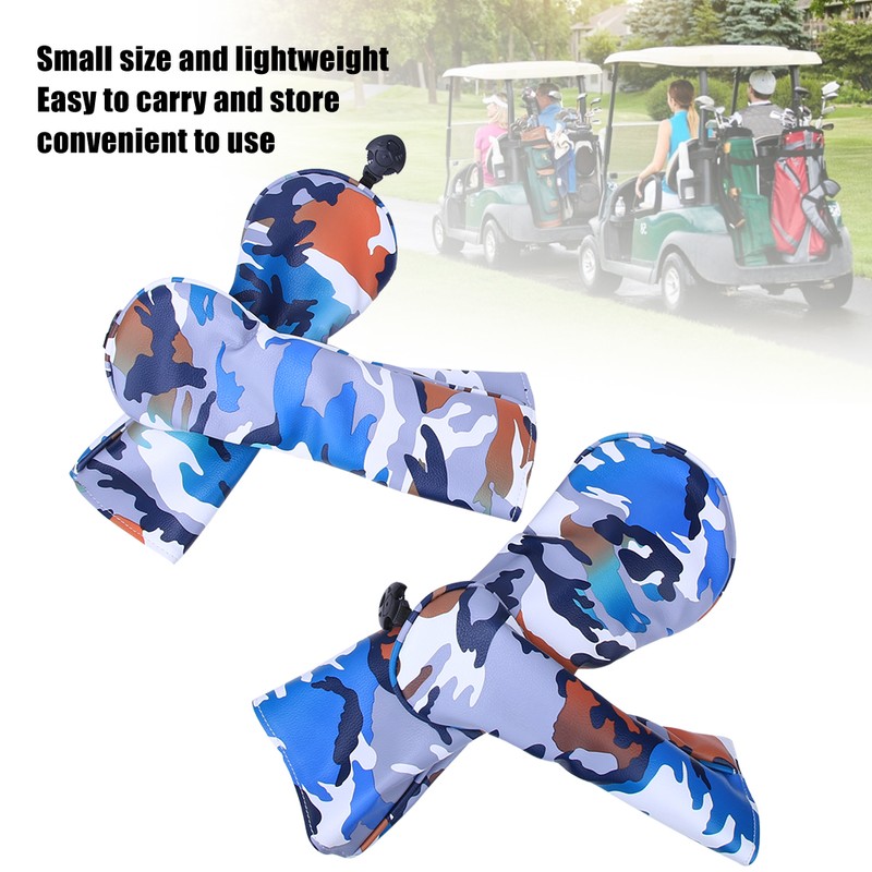 4PCS PU Leather Camouflage Waterproof Thicken Lining Golf Putter Head