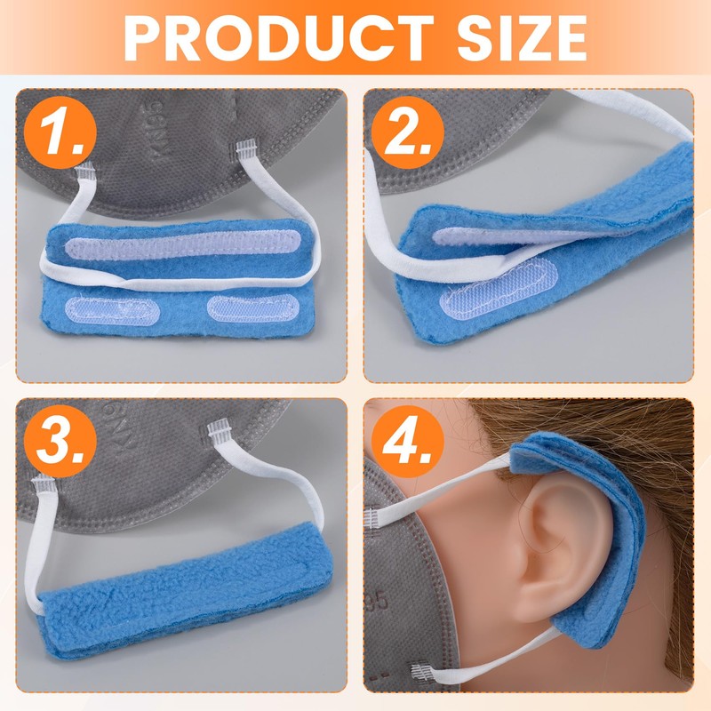 STSTR 4Pcs Nasal Cannula Ear Cushions, Breathable Oxygen Ear Protectors