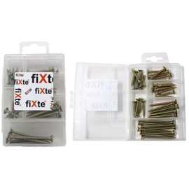 40 x fiXte Phillips Head Countersunk Screws Chipboard Wood Zinc Plated 25mm 30mm 40mm and 50mm