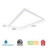 Metalux 2x4 LED Light Fixture 4500 Lumens LED Flat Panel