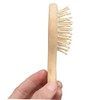 Gatuida Wooden Massage Comb with Cushion Portable Scalp Brush for
